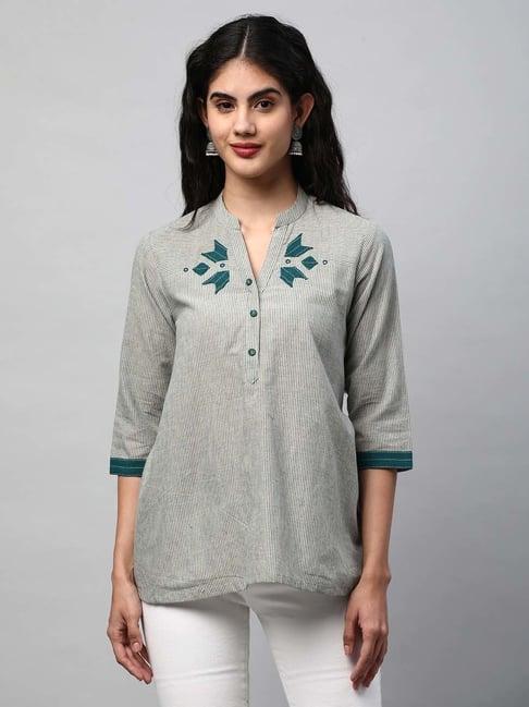 kami kubi green printed top