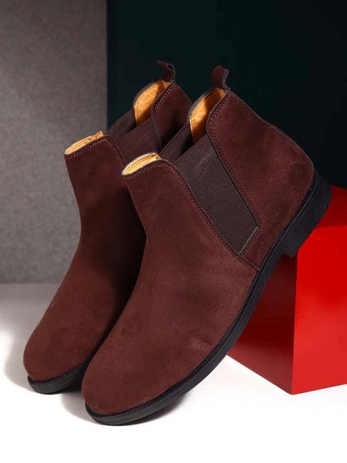 apsis men's brown chelsea boots