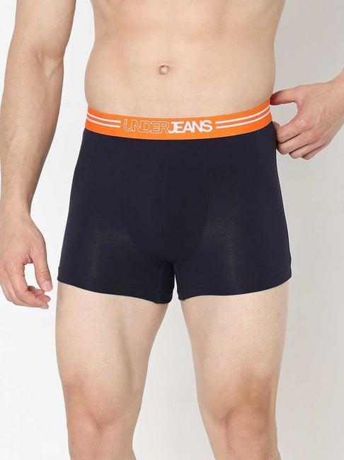 underjeans by spykar navy regular fit trunks