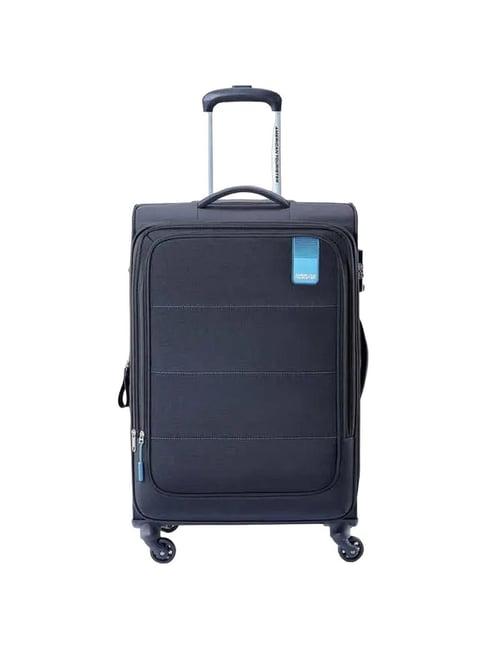 american tourister flamen black solid soft trolley bag - 69 cm