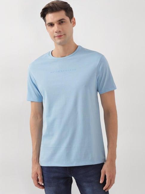 peter england blue regular fit t-shirt