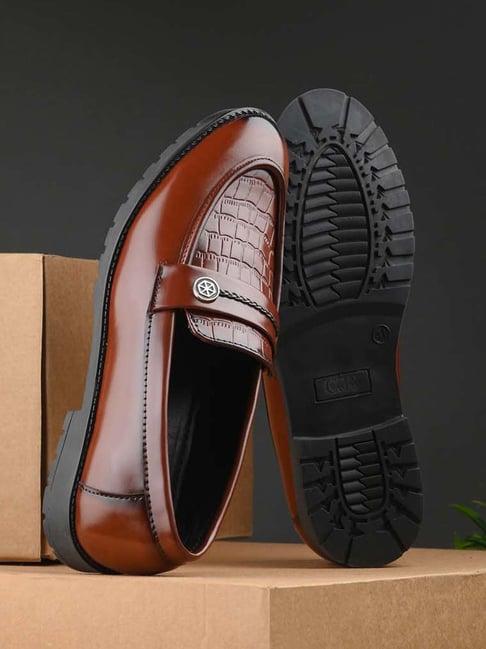 carlo romano men's brown formal loafers