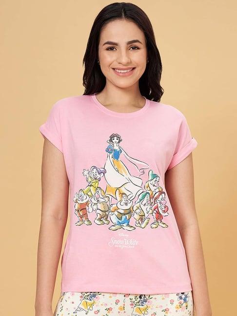 dreamz by pantaloons pink cotton printed t-shirt