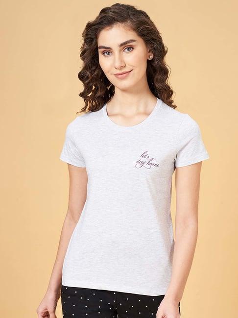 dreamz by pantaloons grey cotton printed t-shirt