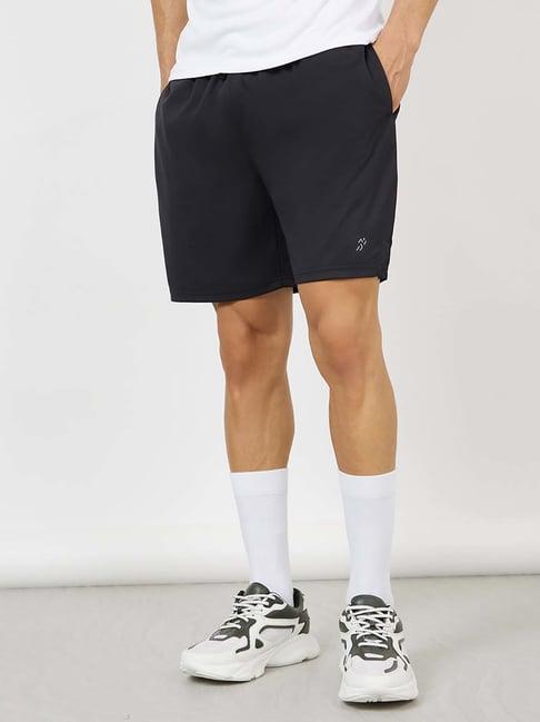 styli black slim fit shorts