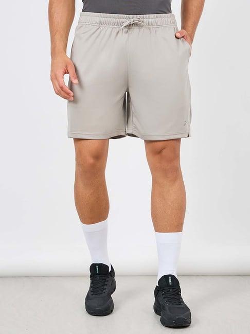 styli grey slim fit shorts