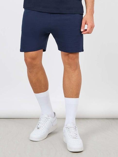 styli navy regular fit shorts