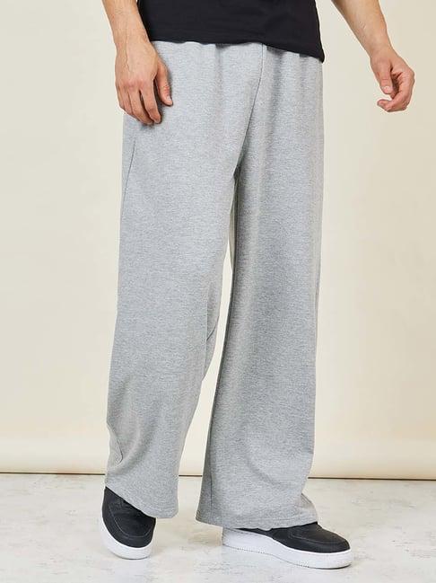 styli grey flare fit trackpants