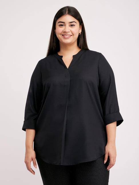 fablestreet black relaxed fit tunic