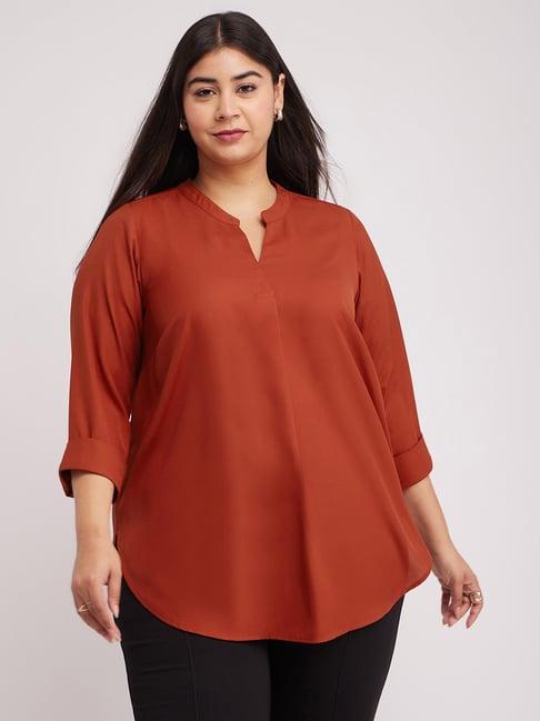 fablestreet rust relaxed fit tunic