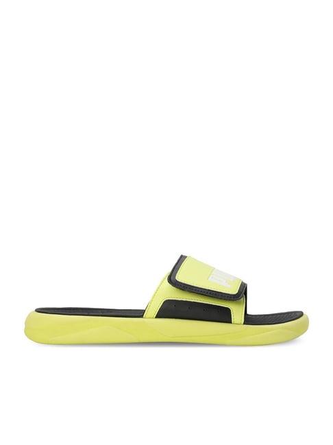 puma men's royalcat comfort lime slides