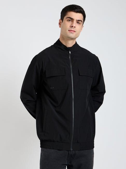 edrio black regular fit jacket