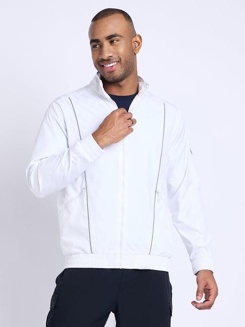 edrio white regular fit jacket