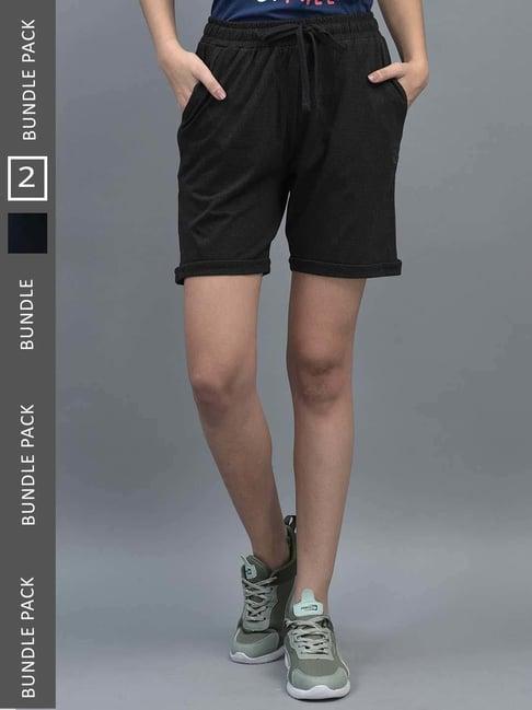 dollar black cotton shorts - pack of 2