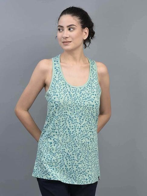 dollar blue cotton printed tank top