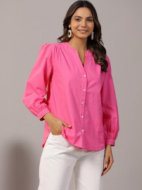 autumnlane pink rene candy cotton shirt