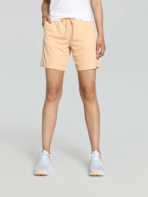 puma peach regular fit sports shorts