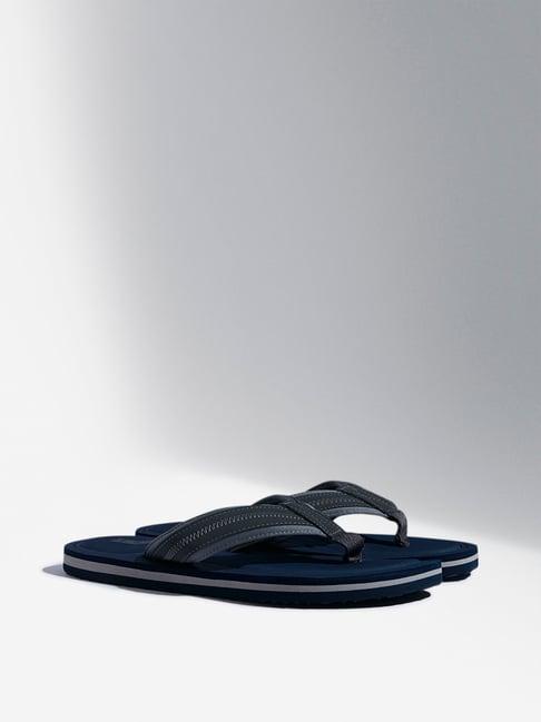 soleplay by westside navy stitch-detailed flip-flop