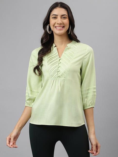 latin quarters green regular fit tunic