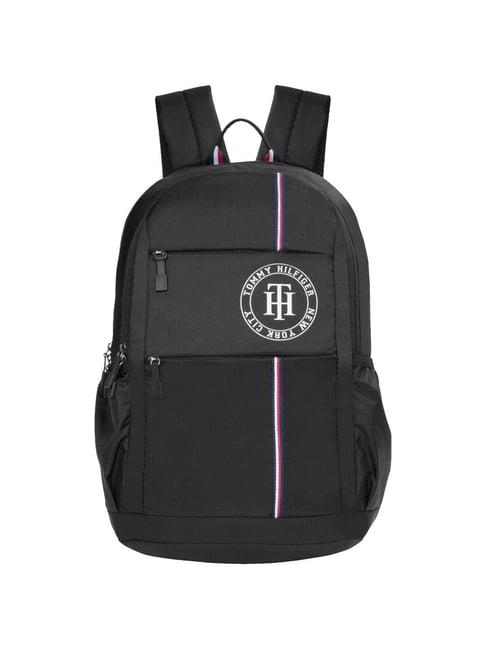 tommy hilfiger viktor black solid backpack