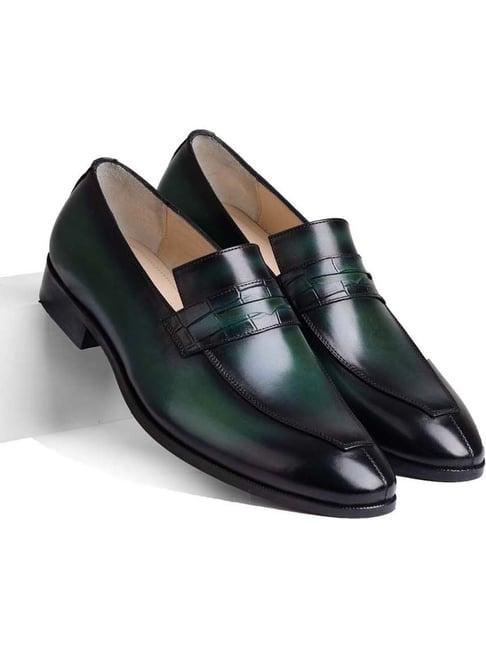 luxoro formello men's elian green loafers