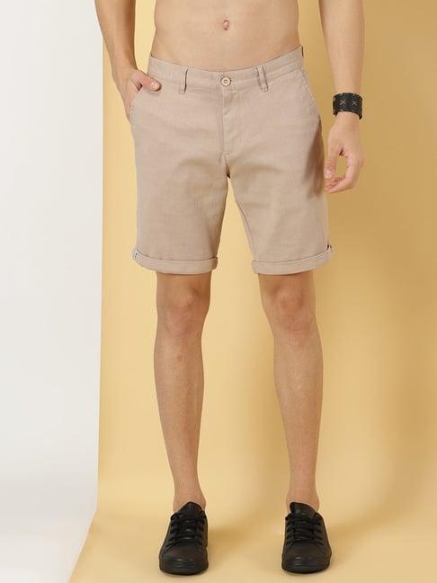 thomas scott light brown slim fit shorts