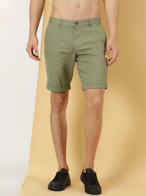 thomas scott olive slim fit shorts