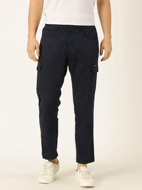 thomas scott navy slim fit cargos