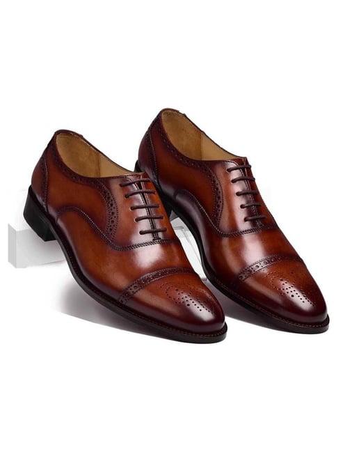 luxoro formello men's steven ford cognac oxford shoes