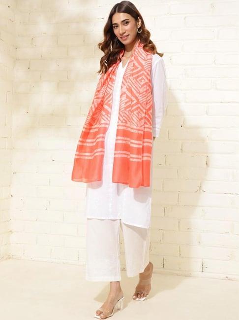 fabindia coral printed dupatta