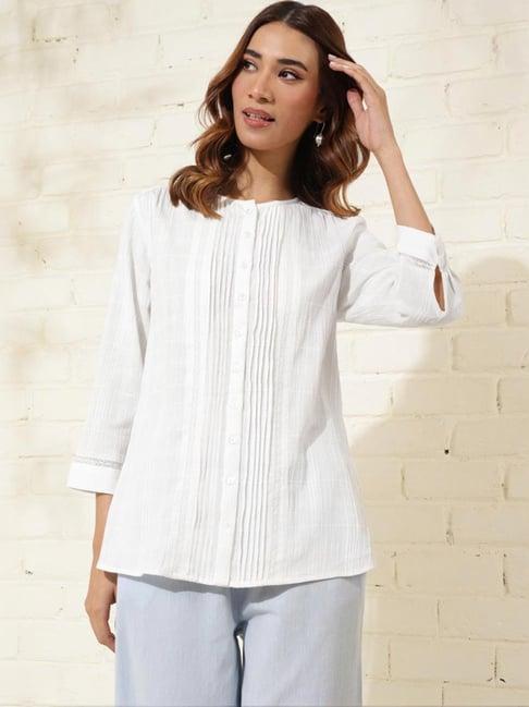 fabindia white cotton tunic