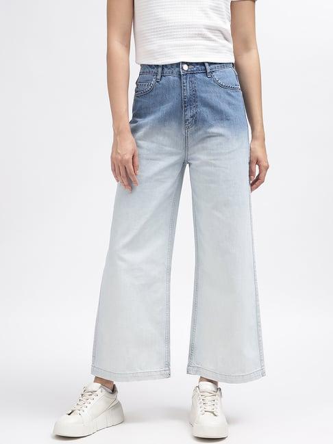 iconic blue blended regular fit mid rise jeans