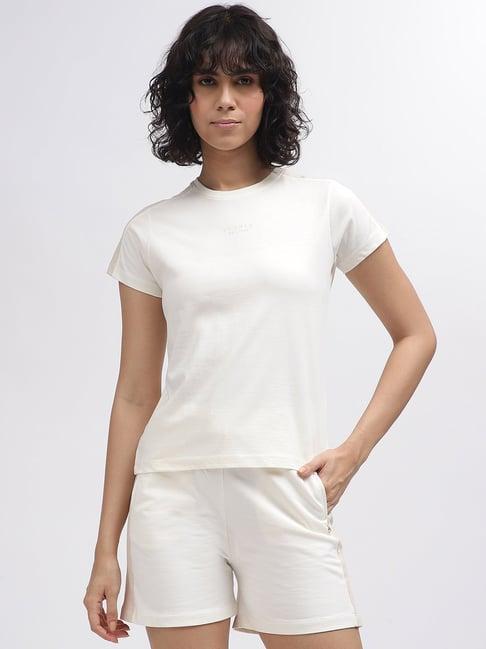 iconic white cotton regular fit t-shirt