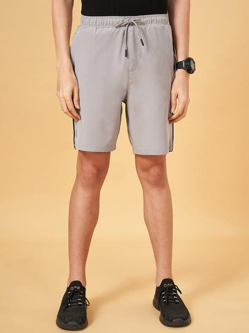 ajile by pantaloons steel grey regular fit shorts