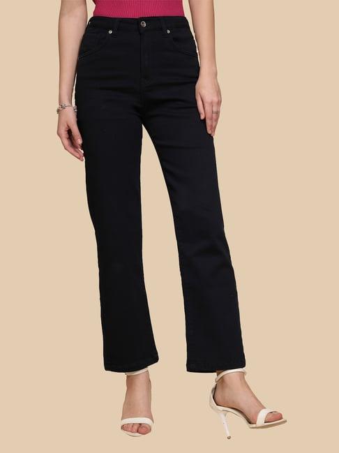 global republic navy regular fit mid rise trousers