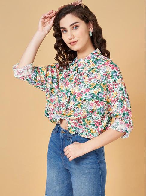 yu by pantaloons multicolored printed shirt