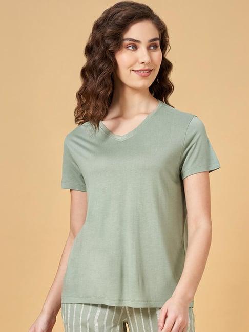 dreamz by pantaloons green plain t-shirt