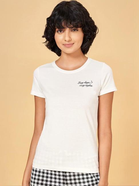 dreamz by pantaloons white cotton graphic print t-shirt