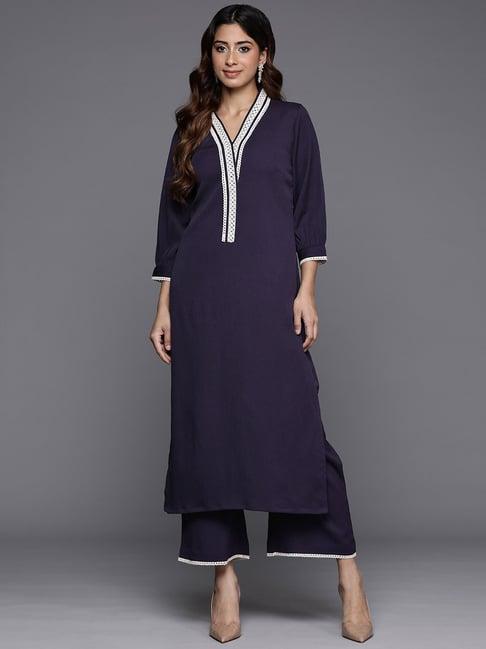 varanga navy kurta pant set