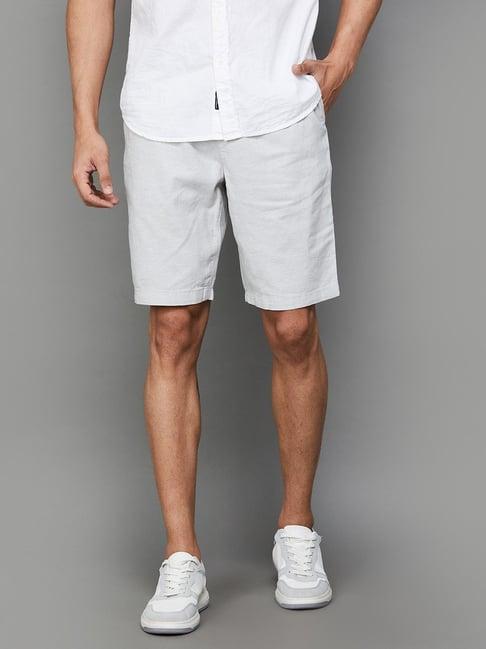 fame forever grey regular fit shorts