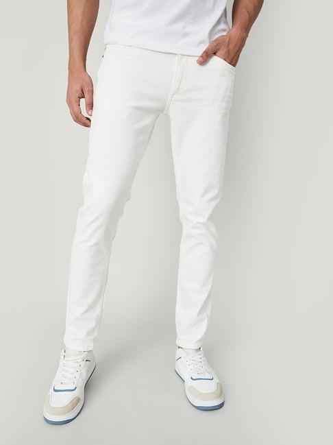 forca by lifestyle white skinny fit jeans