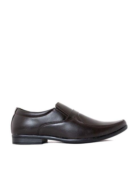 dunford by khadims men's brown formal loafers