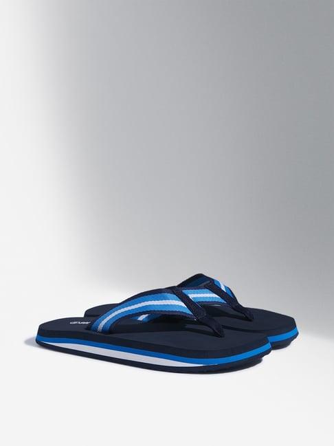 soleplay by westside navy colour-blocked flip-flops