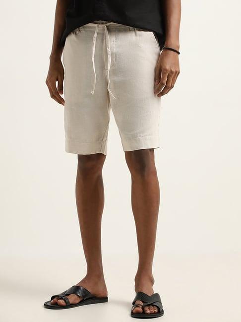 eta by westside off-white relaxed fit shorts