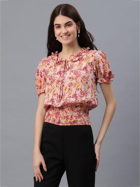 pretty loving thing pink floral print top