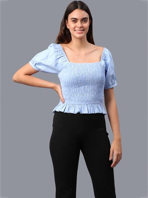 pretty loving thing blue regular fit top