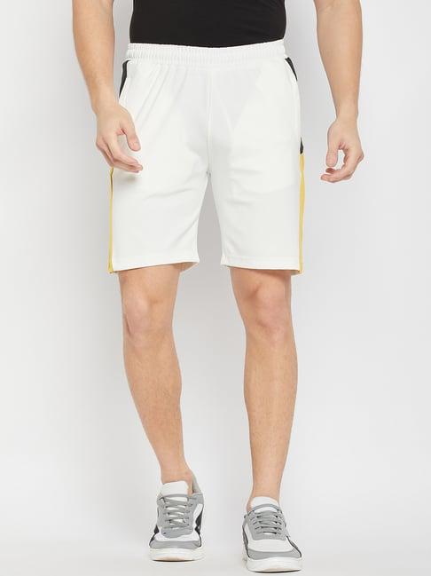 okane white regular fit shorts