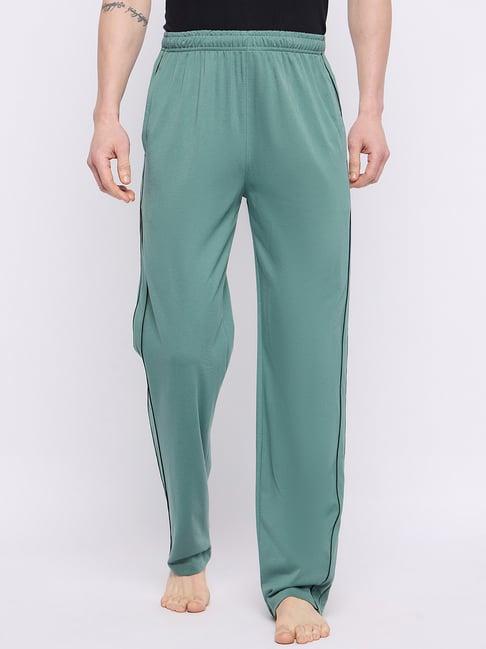 okane jade green regular fit lounge pants