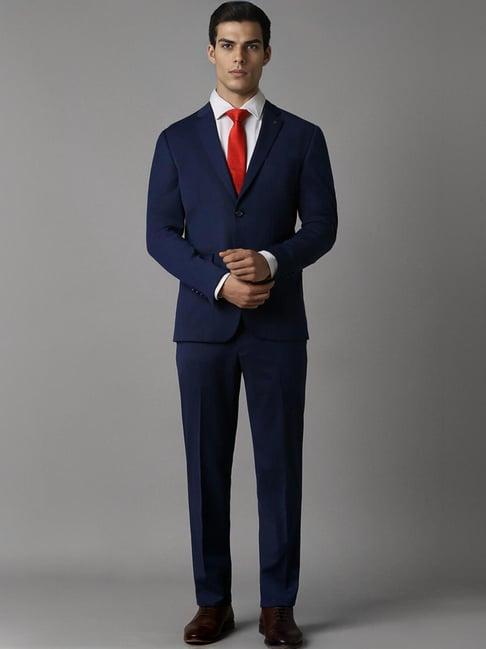 louis philippe navy slim fit two piece suit