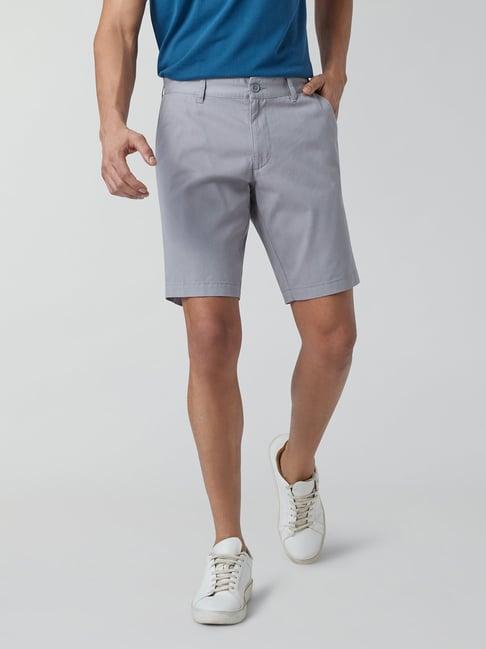 xyxx moon grey regular fit chino shorts